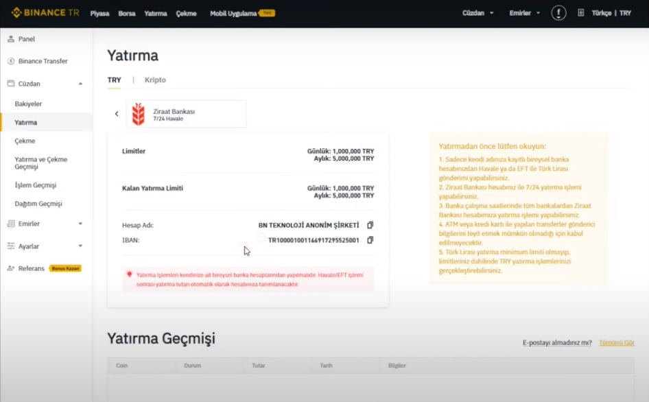 ziraat bankası ile para yatırma